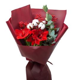 Crimson Amaryllis Bouquet