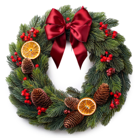 Crimson Citrus Wreath