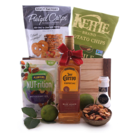 Jose Cuervo Blue Agave Gold Tequila and Savory Treats Assortment