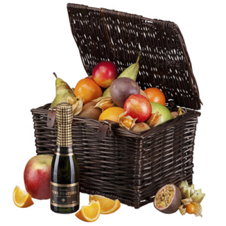 Fruit and Bubbly Gift Basket