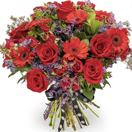 Passionate Romance Roses, Gerberas, and Seasonal Flowers